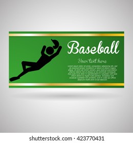 Baseball design. sport icon. flat illustration