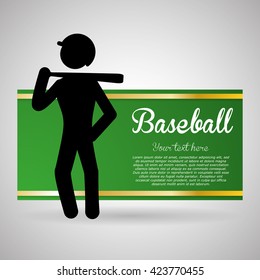 Baseball design. sport icon. flat illustration