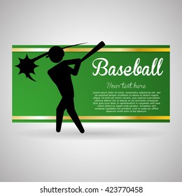 Baseball design. sport icon. flat illustration
