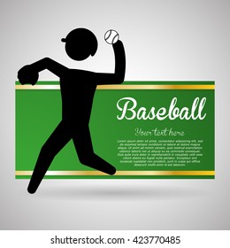 Baseball design. sport icon. flat illustration