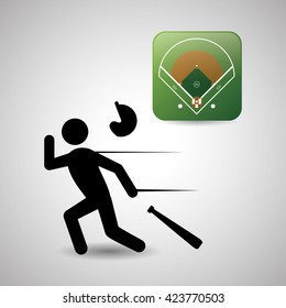 Baseball design. sport icon. flat illustration