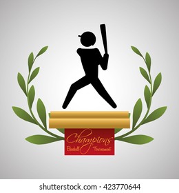 Baseball design. sport icon. flat illustration