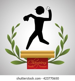 Baseball design. sport icon. flat illustration