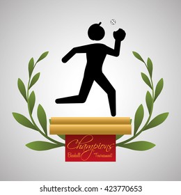 Baseball design. sport icon. flat illustration