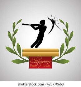 Baseball design. sport icon. flat illustration