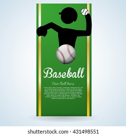 Baseball design. sport icon. flat illustration