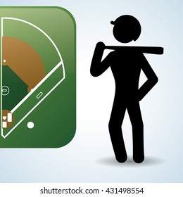 Baseball design. sport icon. flat illustration