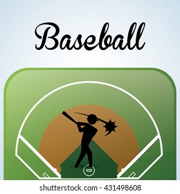 Baseball design. sport icon. flat illustration