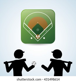 Baseball design. sport icon. flat illustration