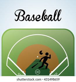 Baseball design. sport icon. flat illustration