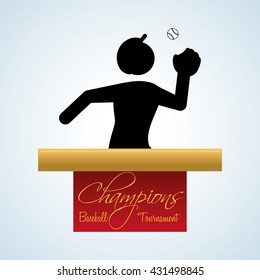 Baseball design. sport icon. flat illustration