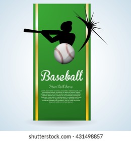 Baseball design. sport icon. flat illustration