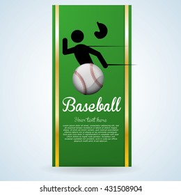 Baseball design. sport icon. flat illustration