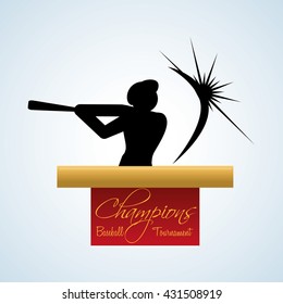 Baseball design. sport icon. flat illustration
