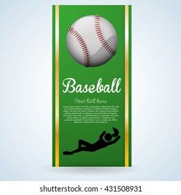Baseball design. sport icon. flat illustration