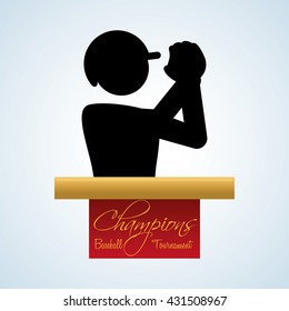 Baseball design. sport icon. flat illustration