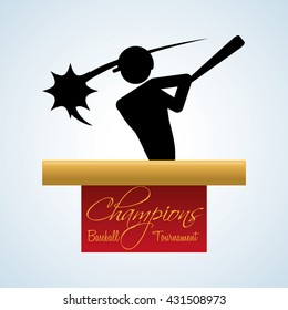 Baseball design. sport icon. flat illustration