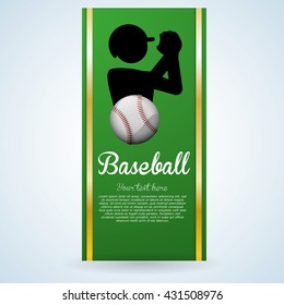 Baseball design. sport icon. flat illustration