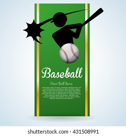 Baseball design. sport icon. flat illustration