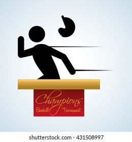 Baseball design. sport icon. flat illustration