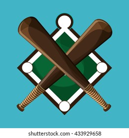 Baseball design. sport icon. Isolated image