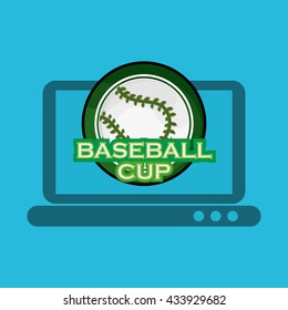 Baseball design. sport icon. Isolated image