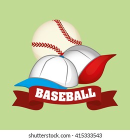 Baseball design, sport and supplies illustration