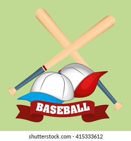 Baseball design, sport and supplies illustration