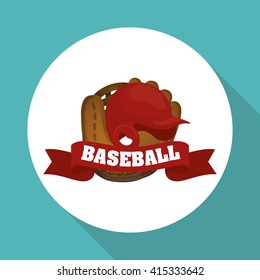 Baseball design, sport and supplies illustration