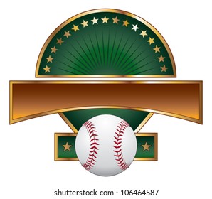 Baseball Design Template Gold Star is an illustration of a baseball design template with gold stars for use with your own text. Great for t-shirt designs.