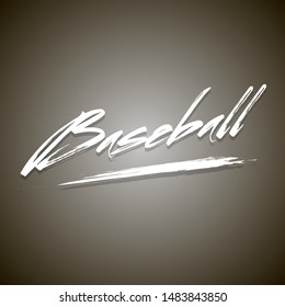 Baseball design template. Baseball poster invitation. Banner the abstract inscription baseball on darkened background. Grunge style. Vector illustration
