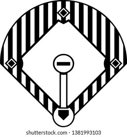 Baseball Diamond Field For Playing Ball Park Games 
