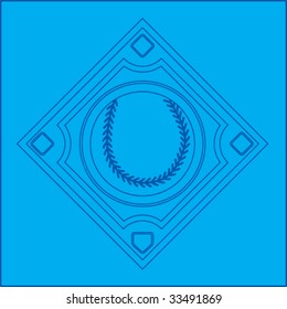 baseball diamond on blueprint