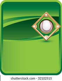 baseball diamond on green background