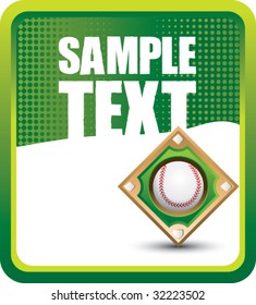 baseball diamond on green halftone banner