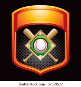diamante de béisbol en pantalla naranja