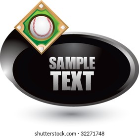 baseball diamond on silver swoosh