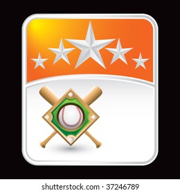 baseball diamond on star background