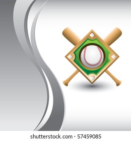 baseball diamond vertical silver wave