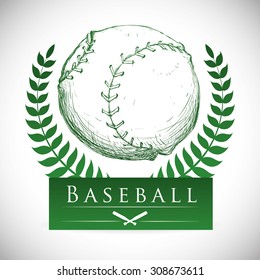 Baseball digital design, vector illustration 10 eps graphic