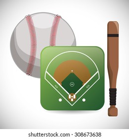 Baseball digital design, vector illustration 10 eps graphic