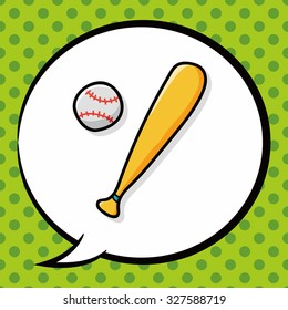 baseball doodle, speech bubble