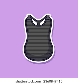 Baseball element cartoon vector illustration sticker. Vector eps 10