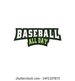 Baseball Emblem Design Element Logo. Typography design for shirts, prints, posters, logos. Sports  Vector illustration isolated on white background. 