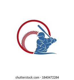 Baseball emblem design vector, Baseball Logo design template, Symbol icon, Illustration