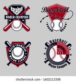 Baseball emblem logo illustration vector for design