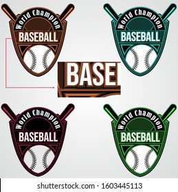 Baseball emblem logo vector illustartion for design