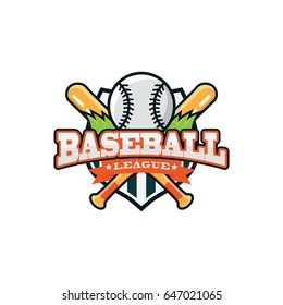 Baseball emblem sport logo