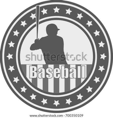 baseball emblem - vector illustration