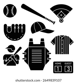 baseball emblem vector solid illustration